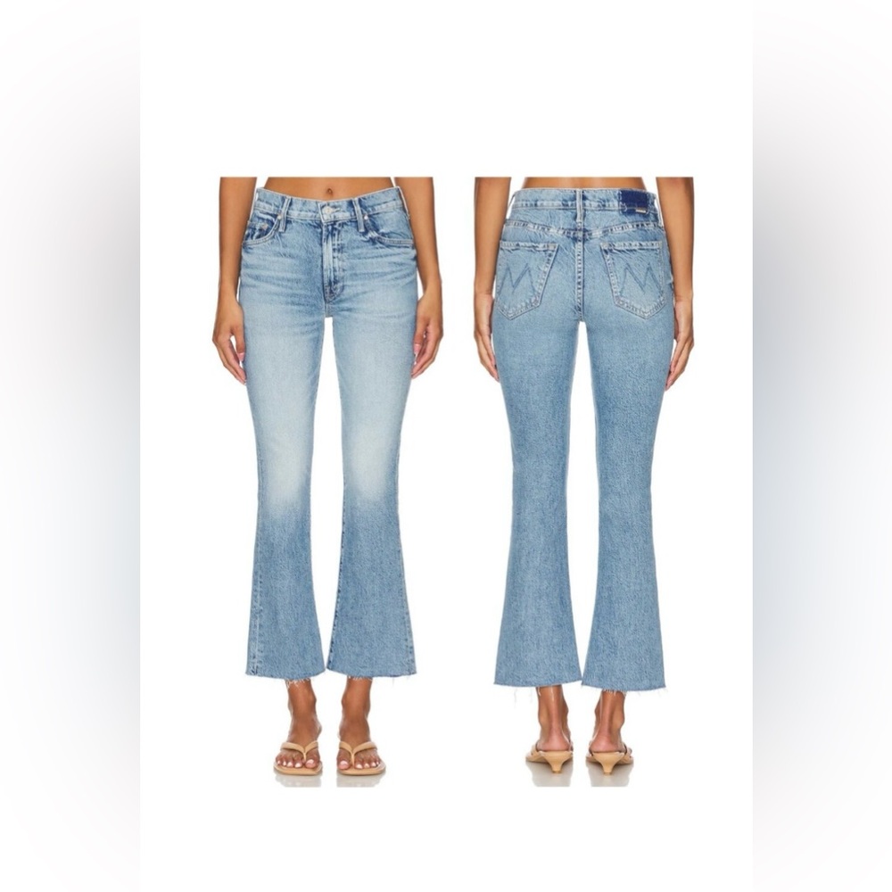 MOTHER Light Blue Wide Leg Jeans